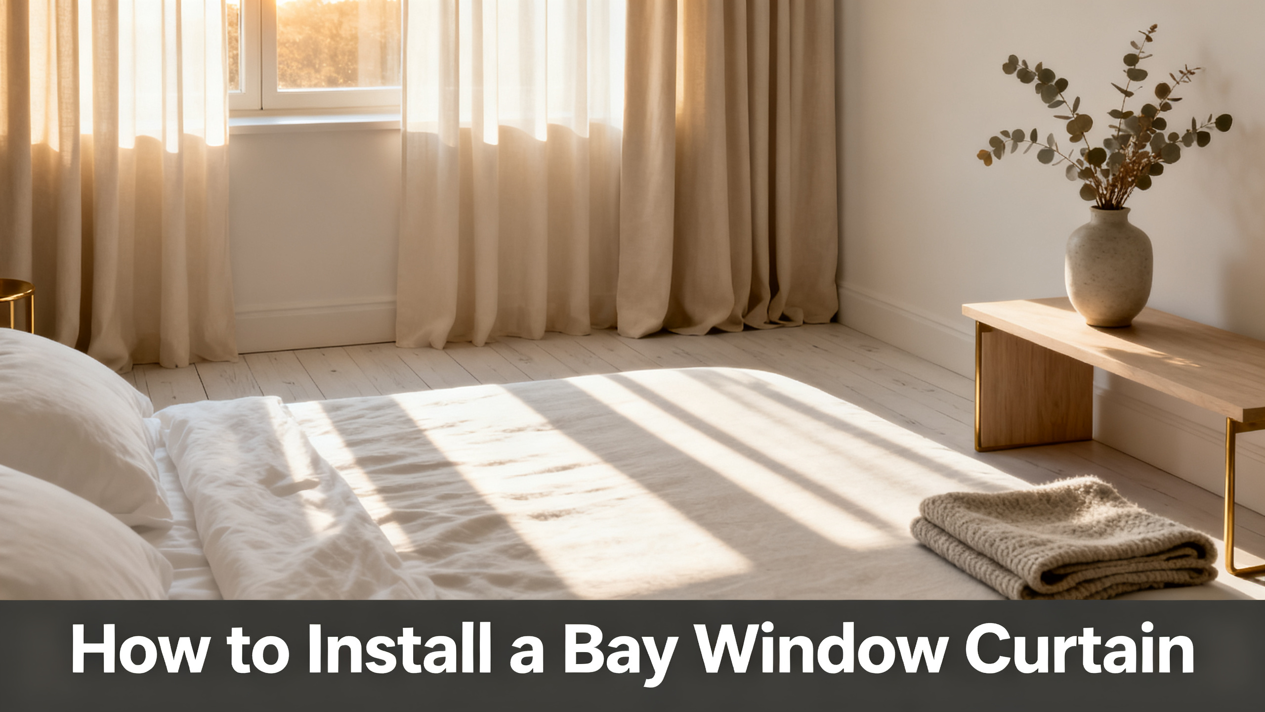 How to Install a Bay Window Curtain