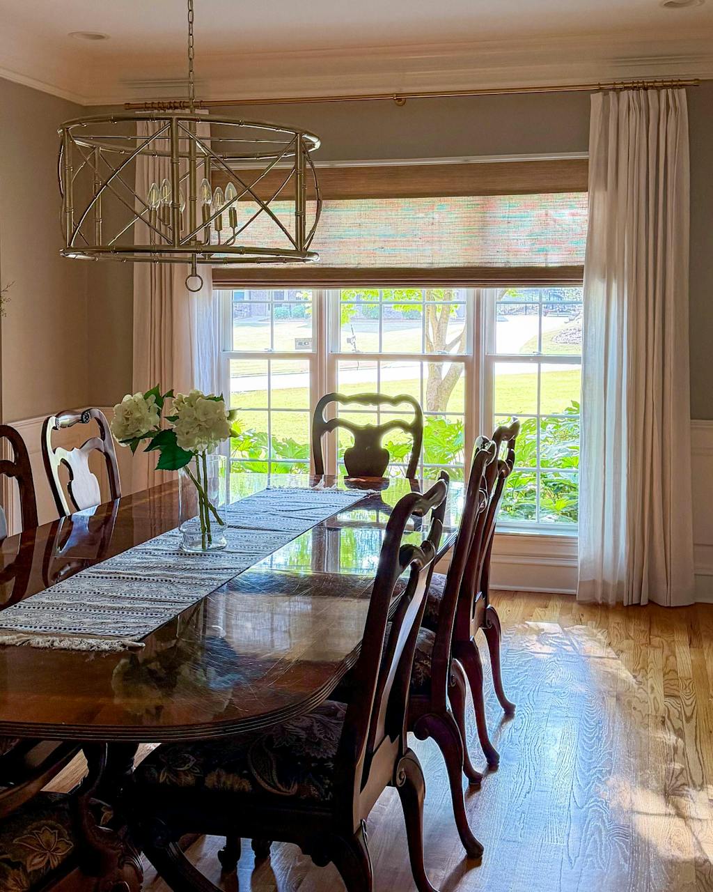 Arno Single Decorative Curtain Rod dining room close up 5 star verified