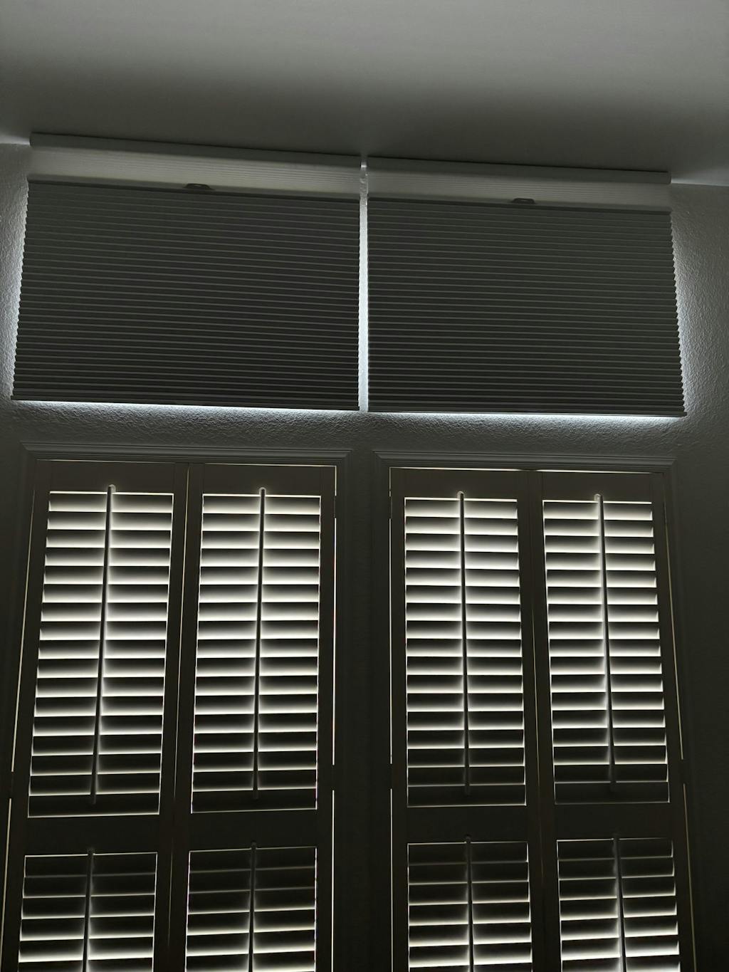 Aura Day Night Blackout Cellular Shades Cordless second window
