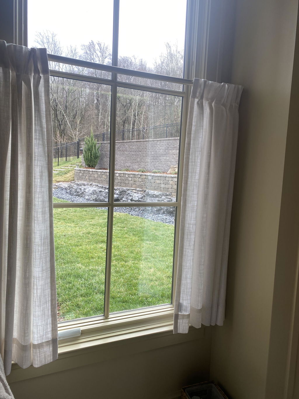 Liz Linen Pleated Cafe Curtains pinch pleat detail verified buyer