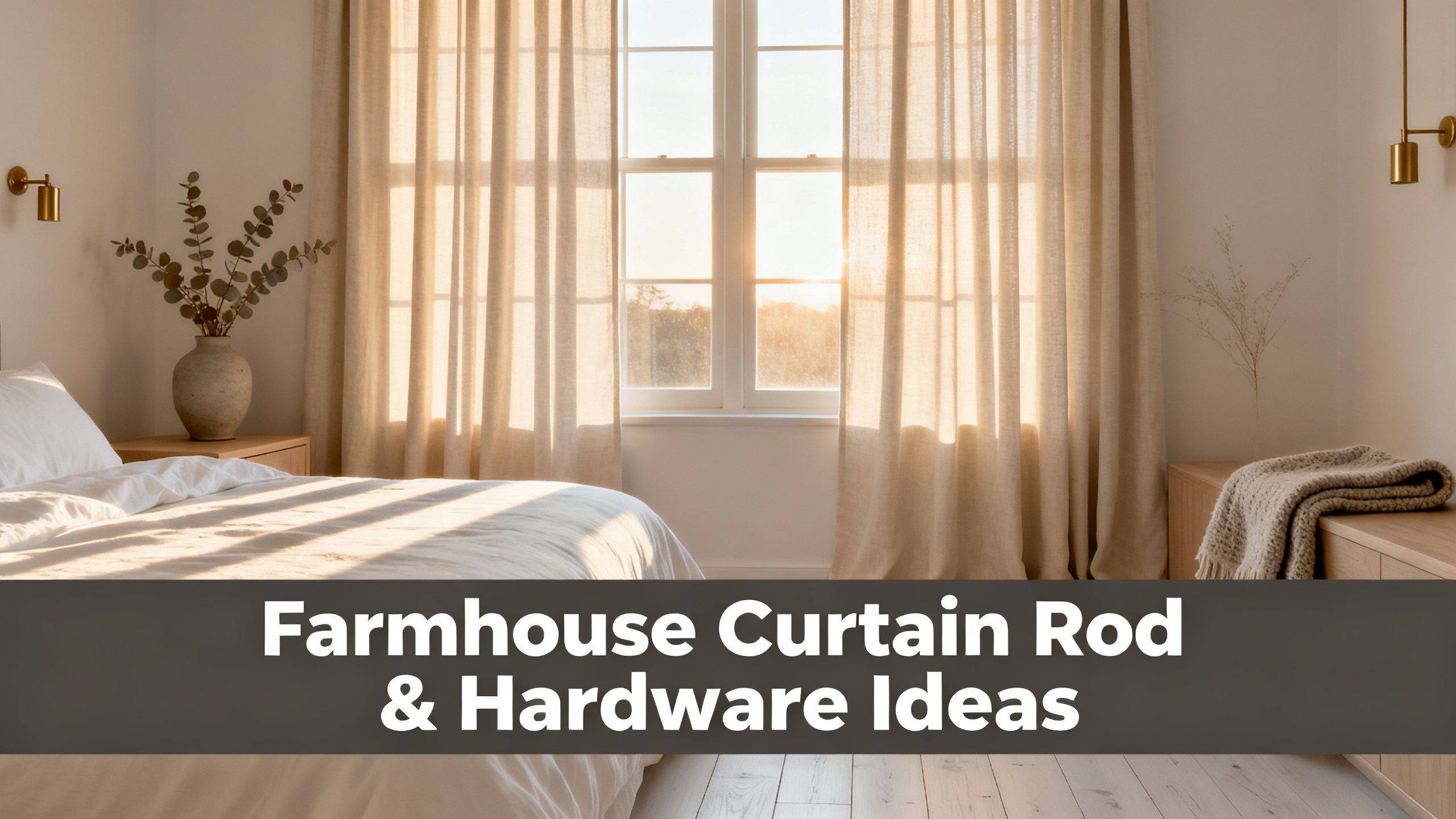 Farmhouse Curtain Rod & Hardware Ideas