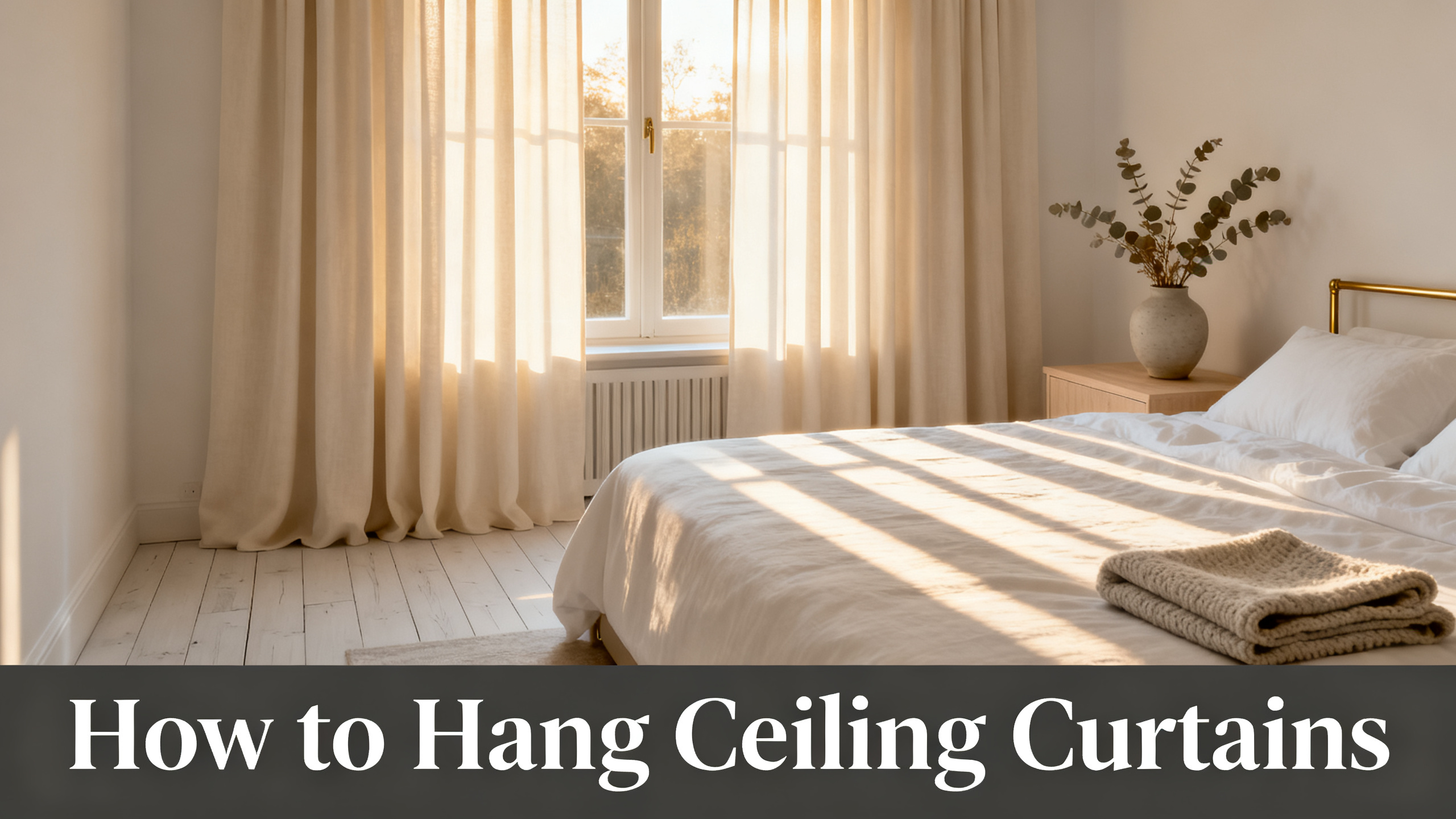 How to Hang Ceiling Curtains