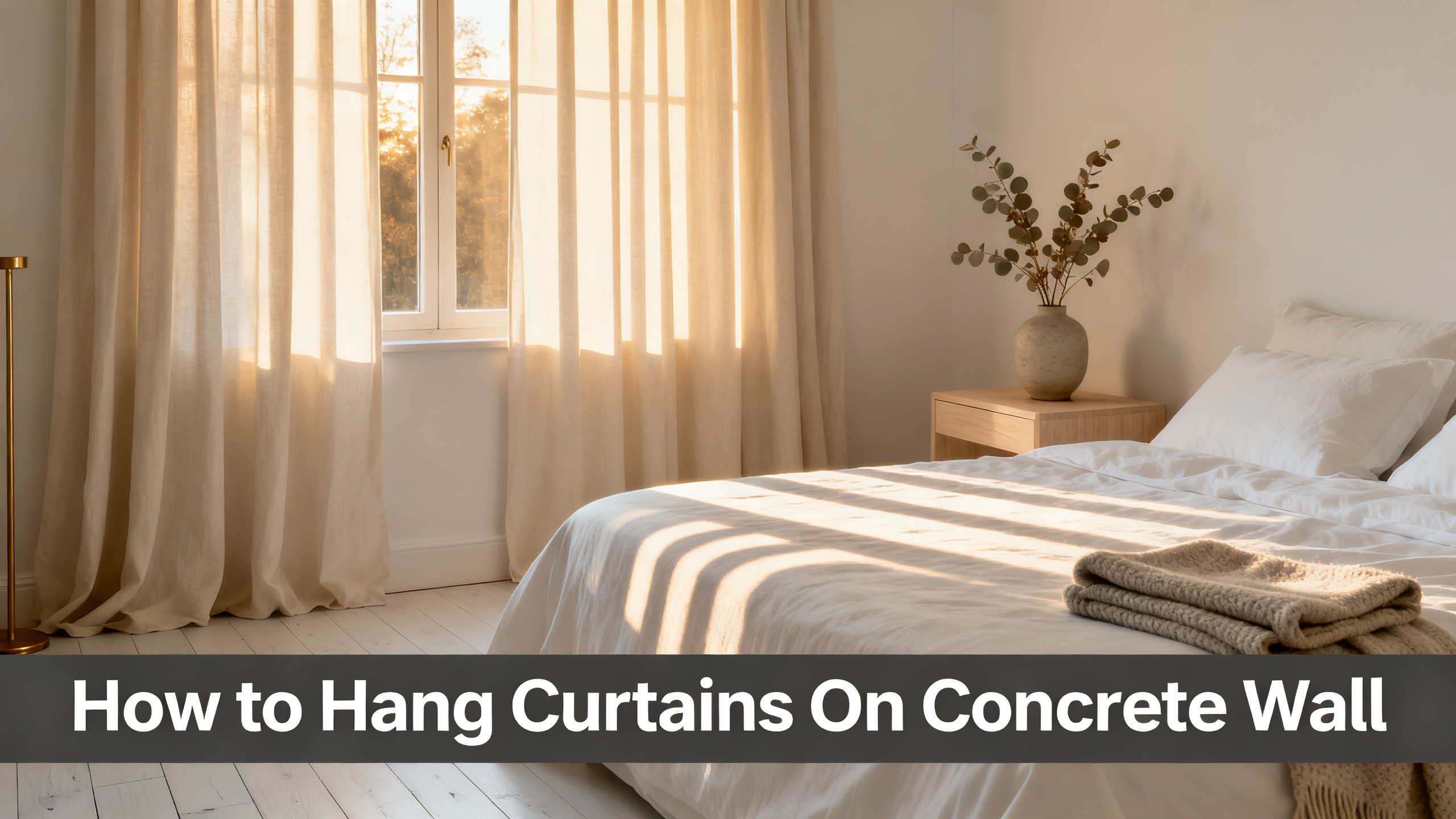 How to Hang Curtains On Concrete Wall