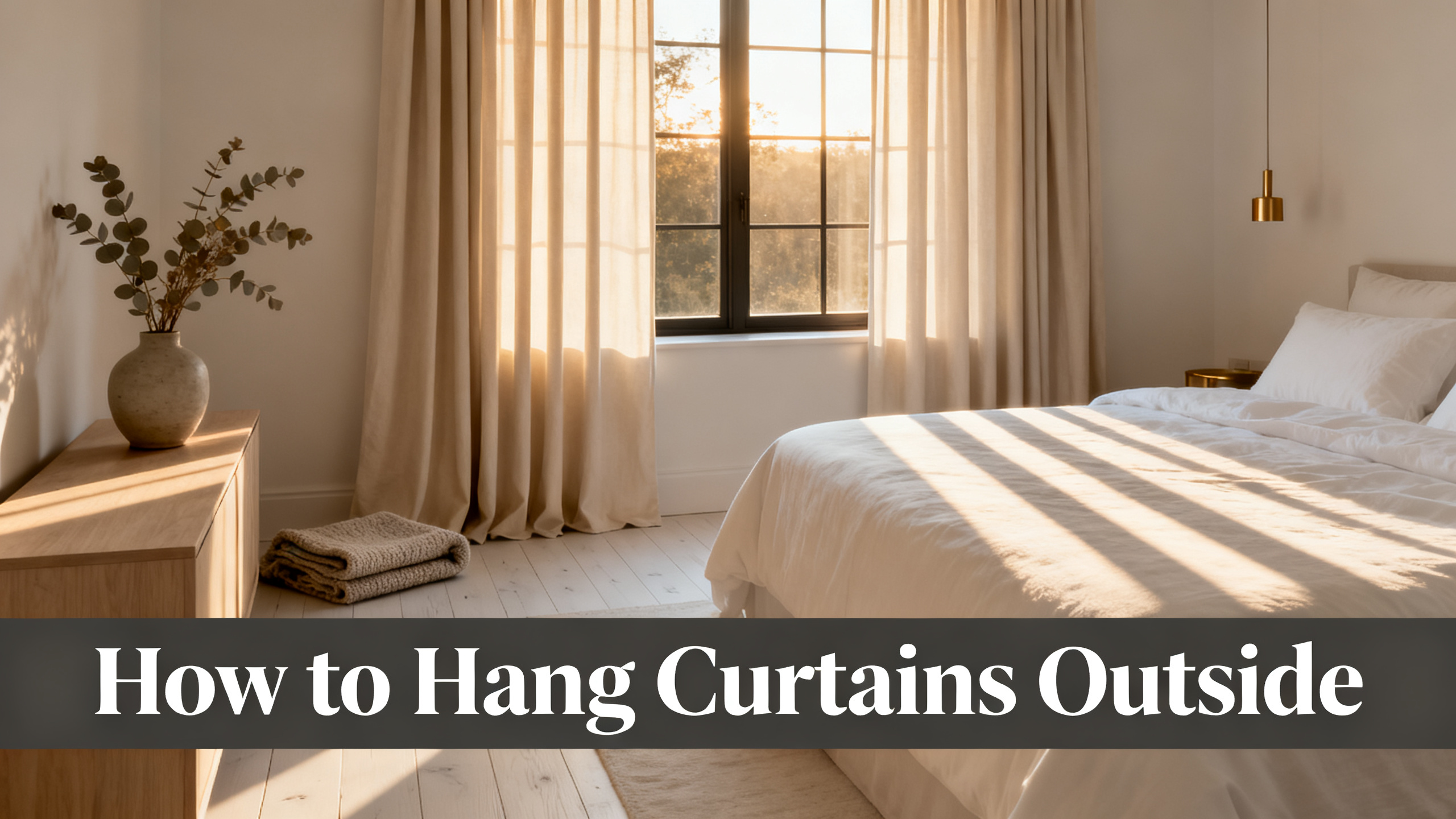 How to Hang Curtains Outside