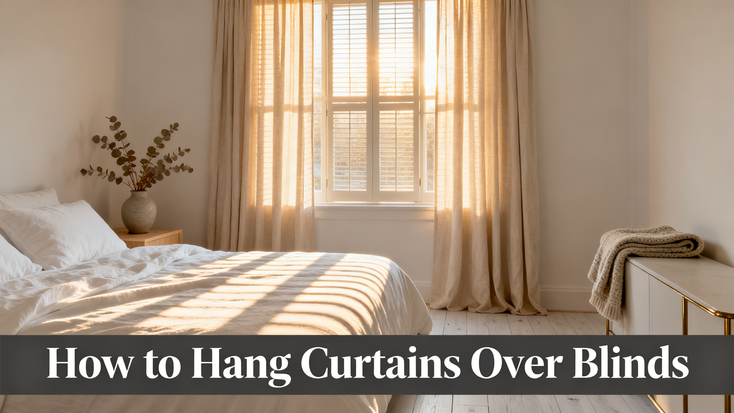 How to Hang Curtains Over Blinds