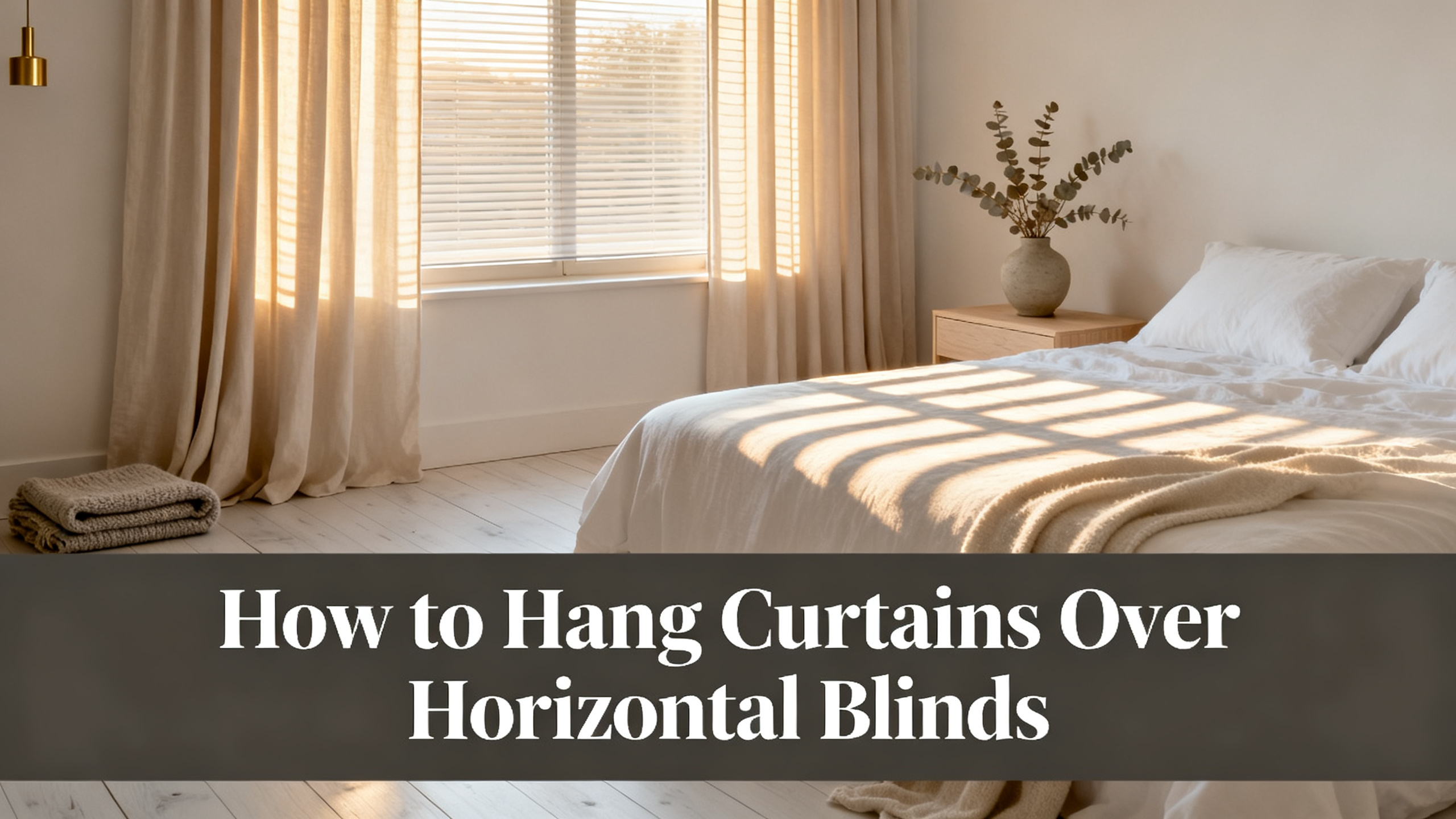 How to Hang Curtains Over Horizontal Blinds