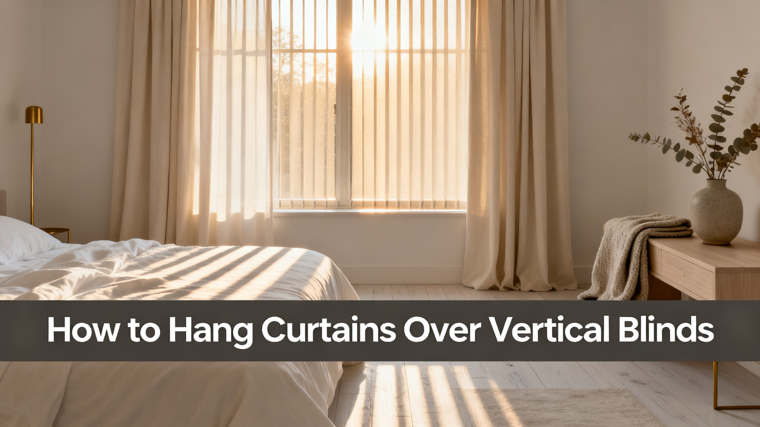 How to Hang Curtains Over Vertical Blinds
