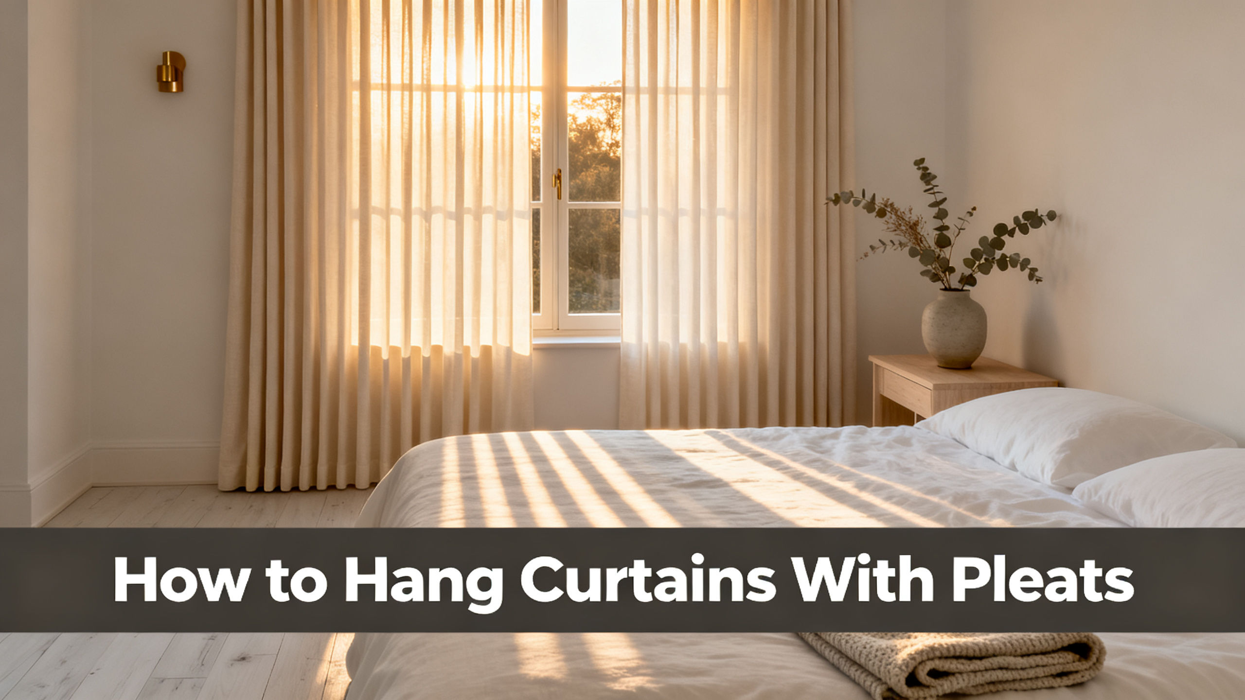 How to Hang Curtains With Pleats