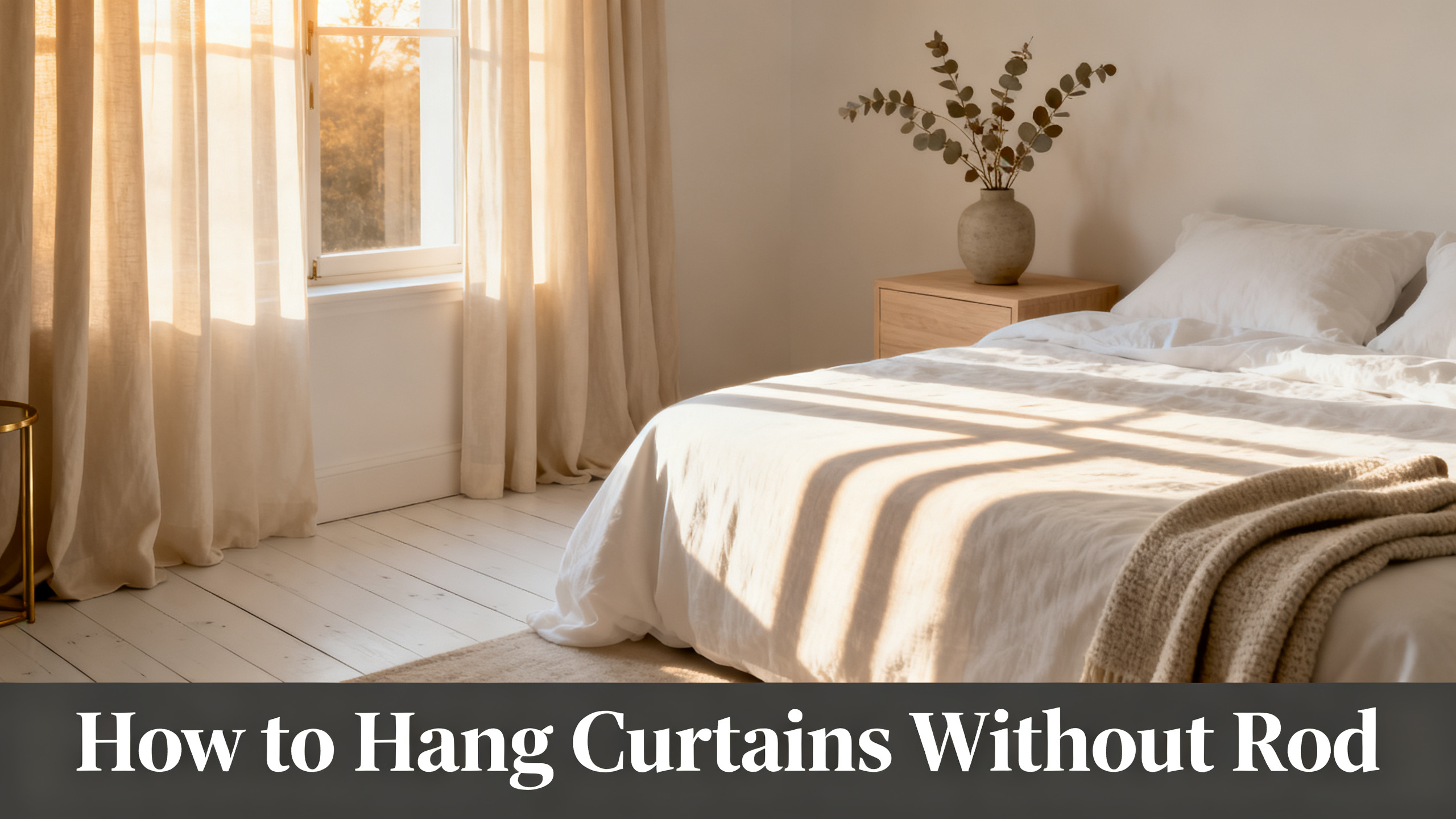 How to Hang Curtains Without Rod