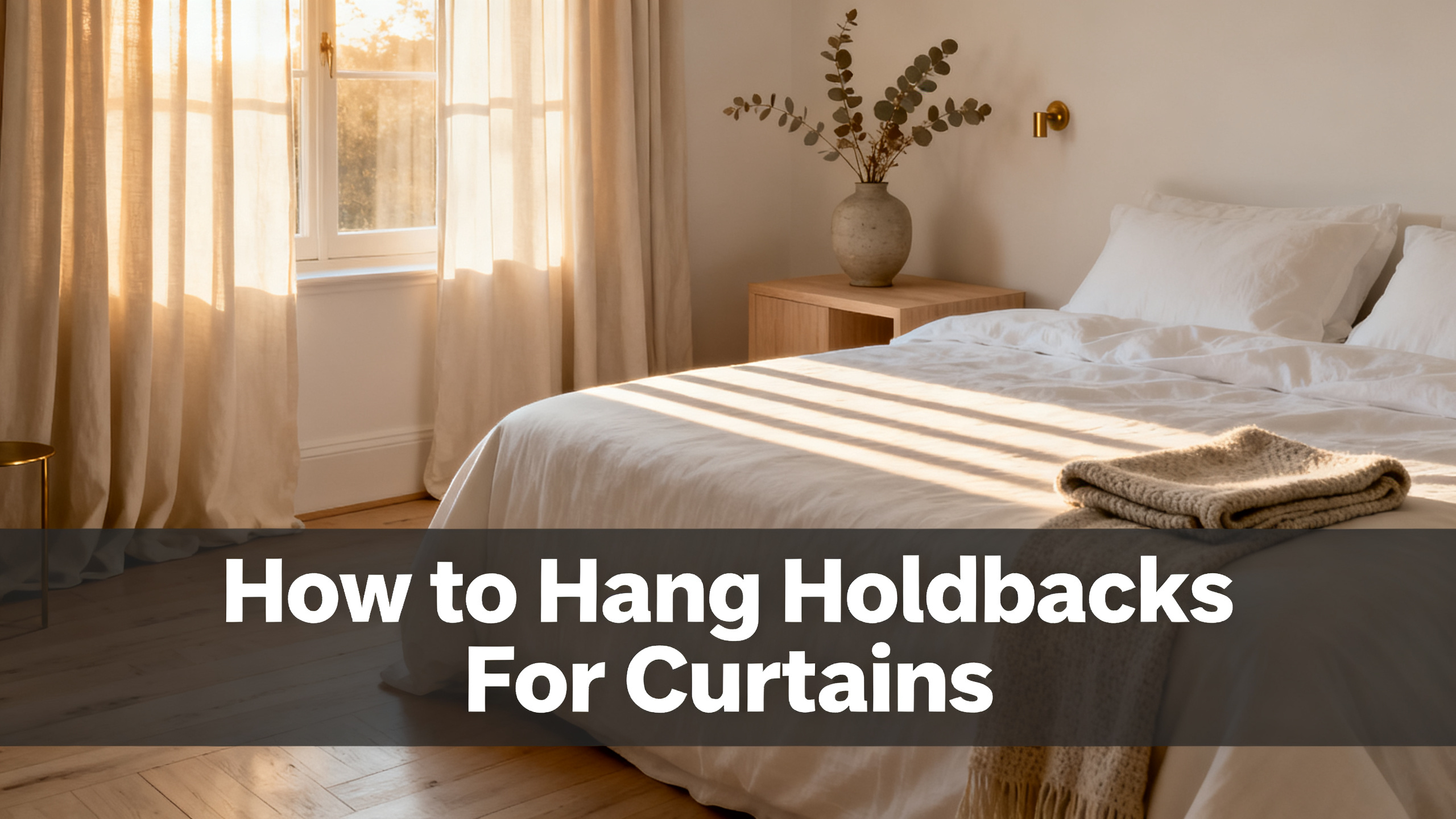 How to Hang Holdbacks For Curtains