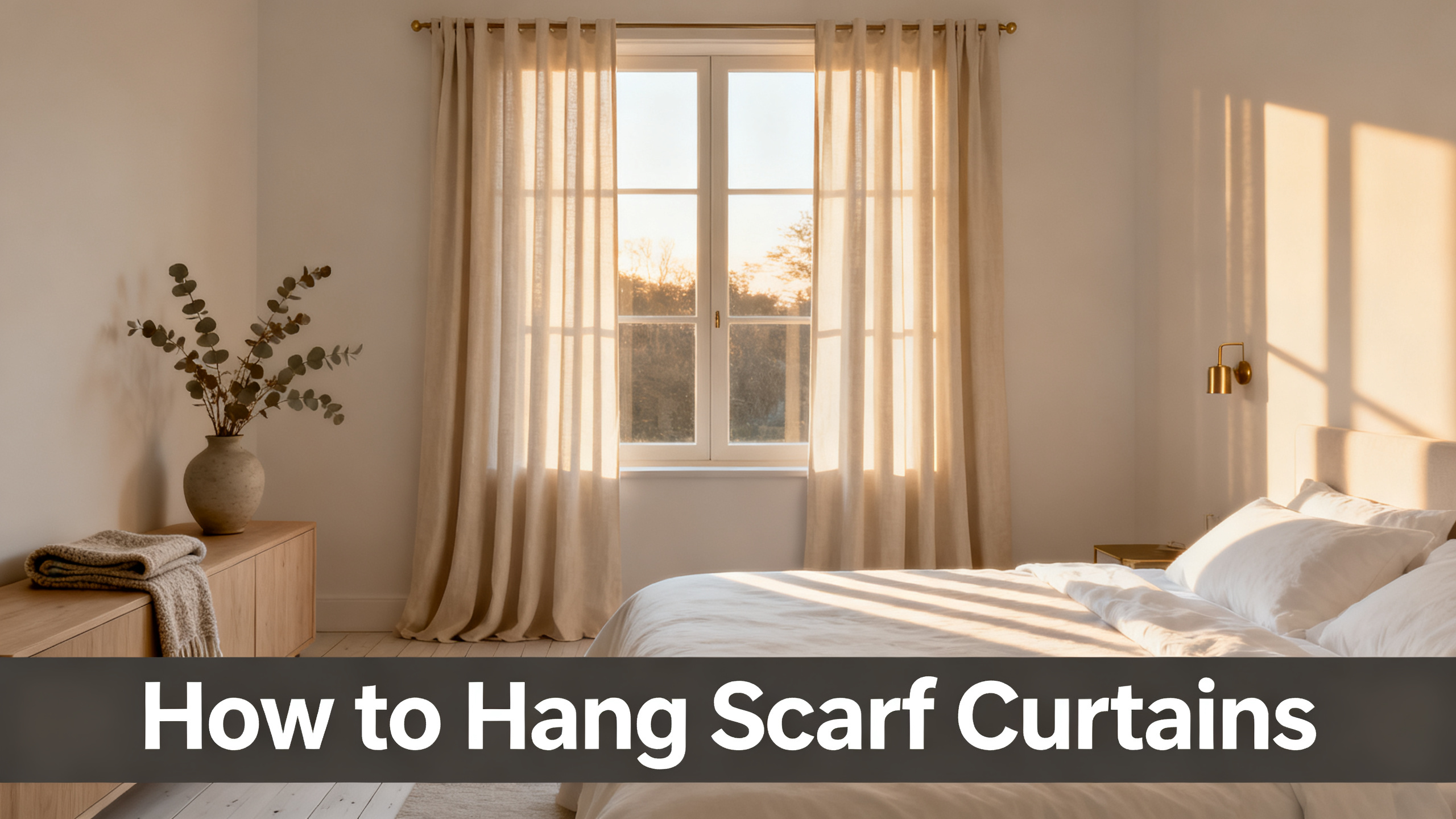 How to Hang Scarf Curtains