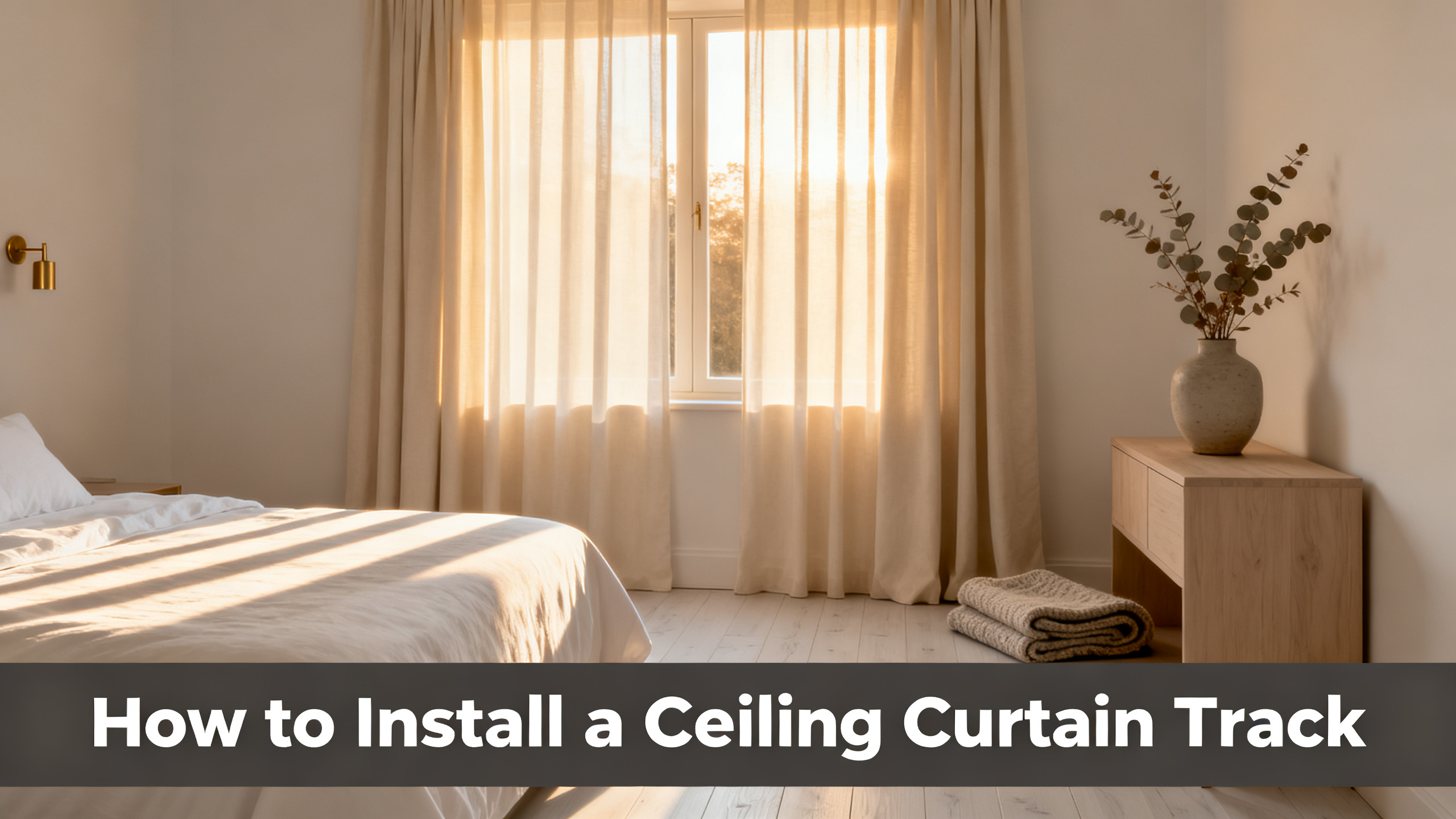 How to Install a Ceiling Curtain Track