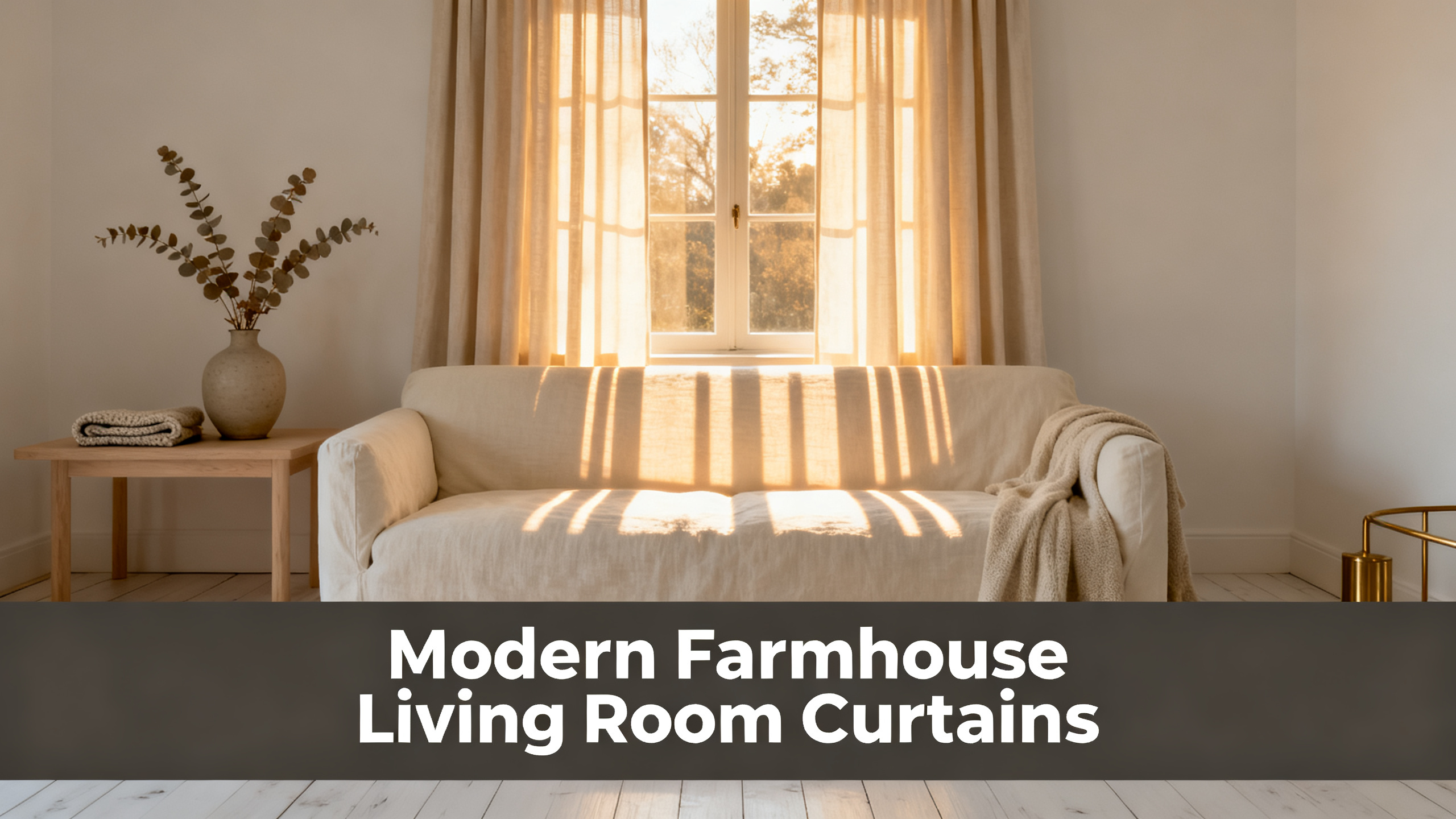 Modern Farmhouse Living Room Curtains