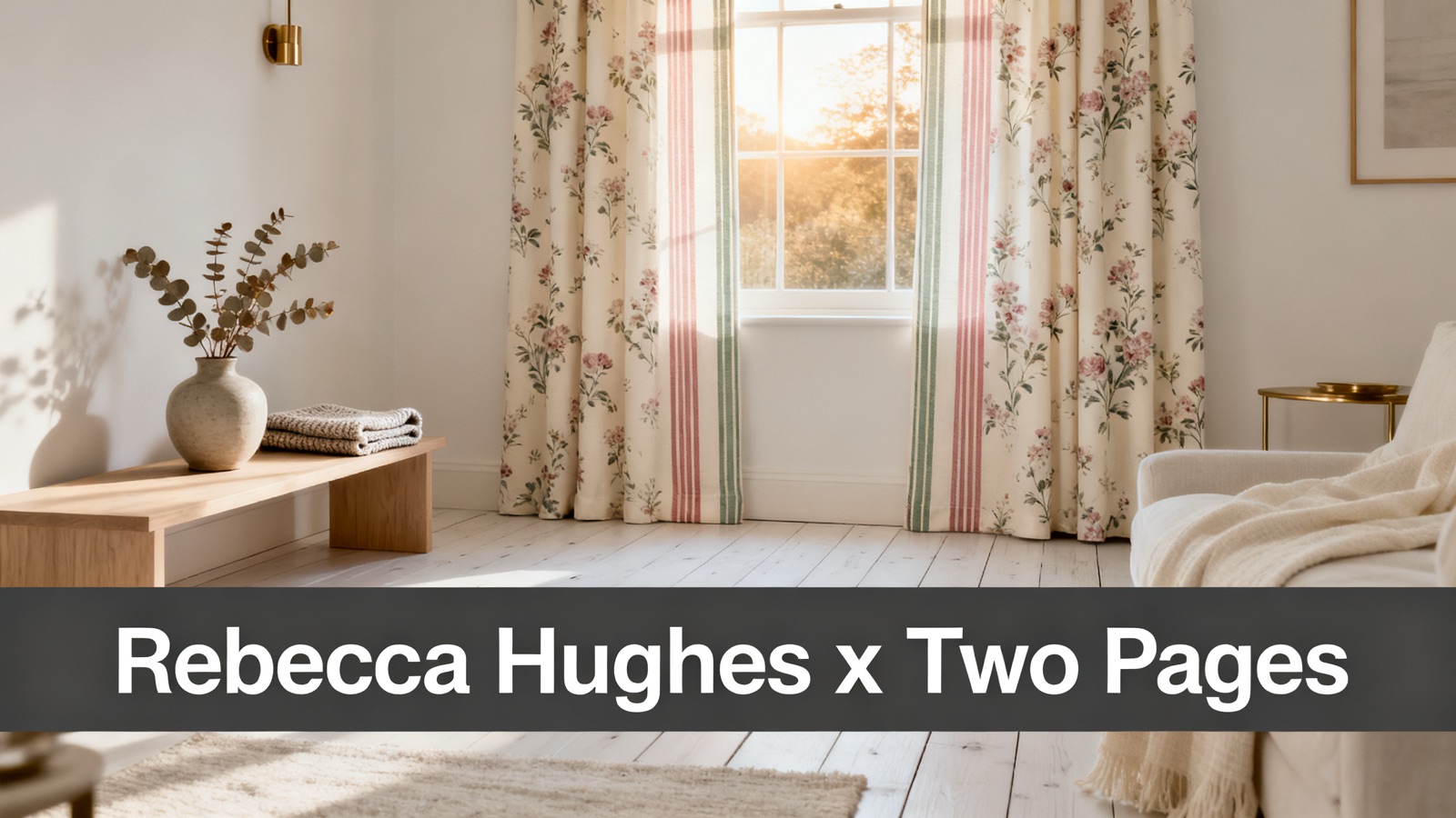 Floral and stripe printed drapes from a designer collection