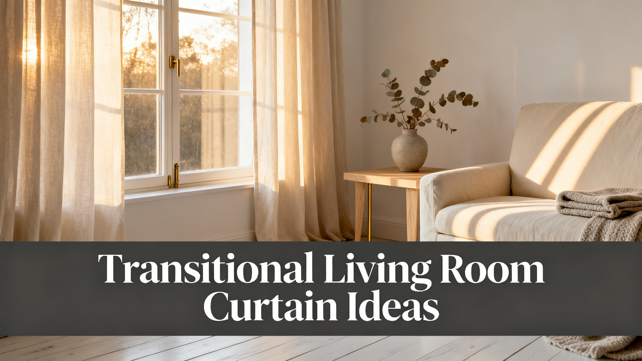 Transitional Living Room Curtain Ideas