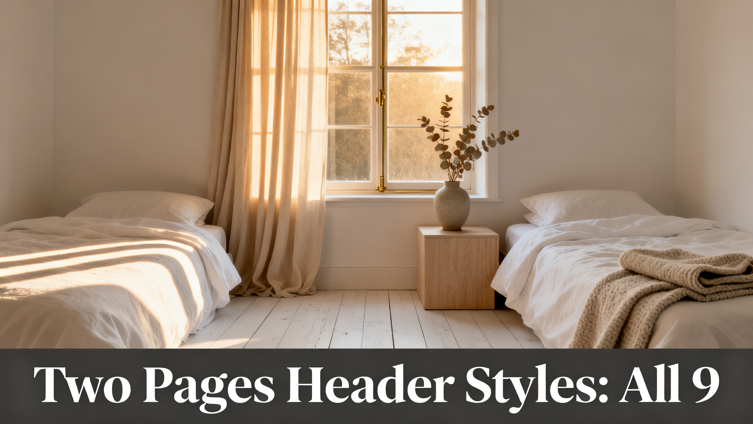Two Pages Header Styles: All 9
