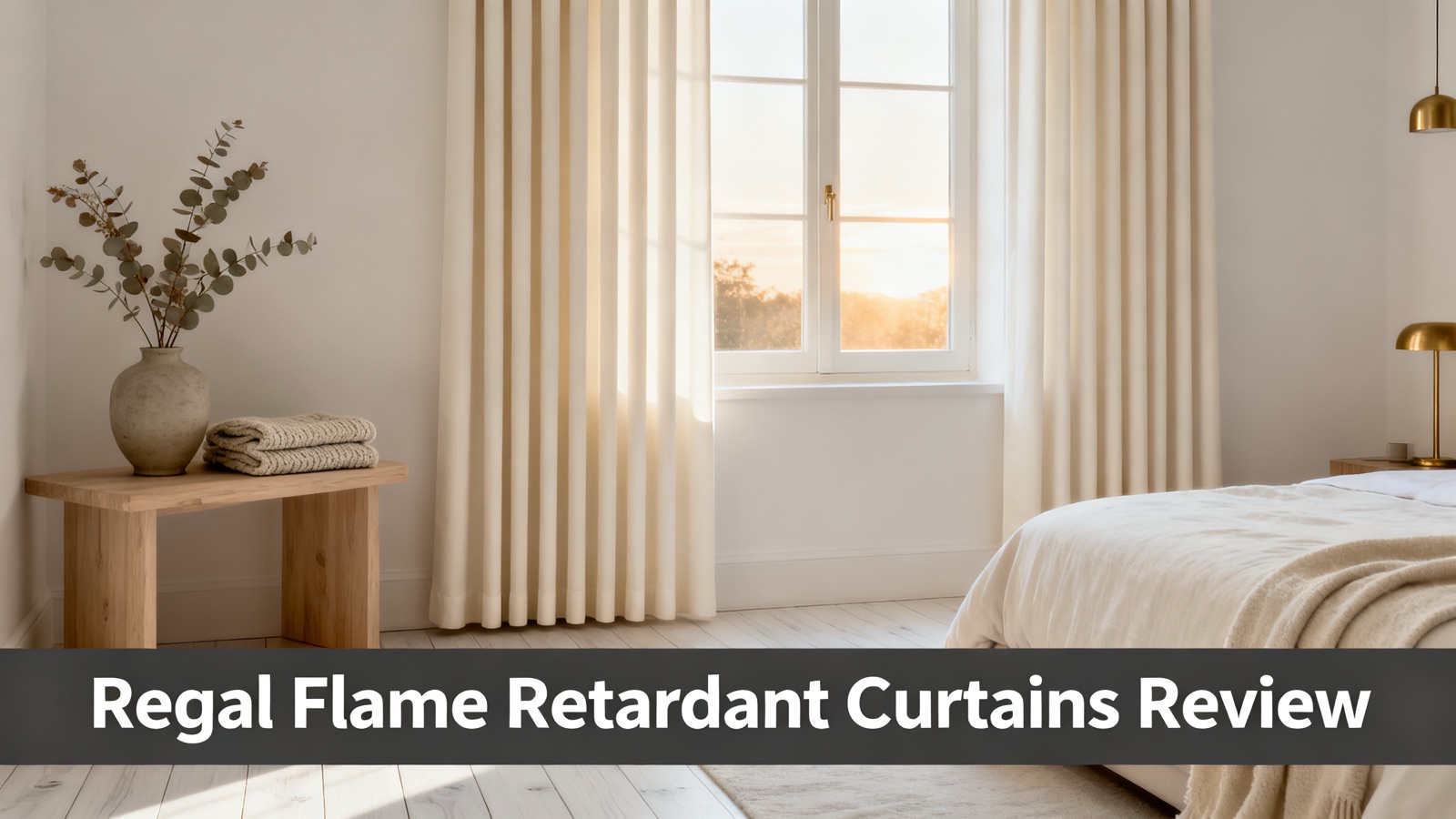 Heavyweight pleated ivory curtains with even pleats
